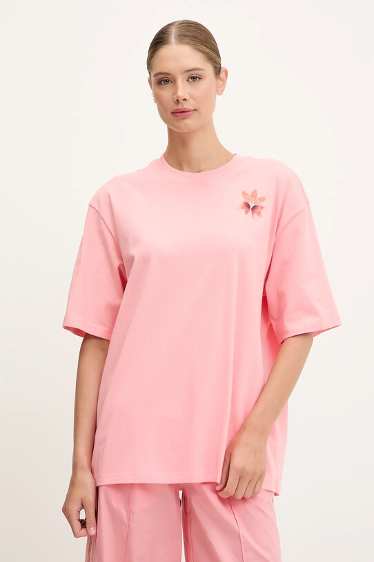 adidas Originals t-shirt bawełniany GFX Tee nadruk różowy KC0679