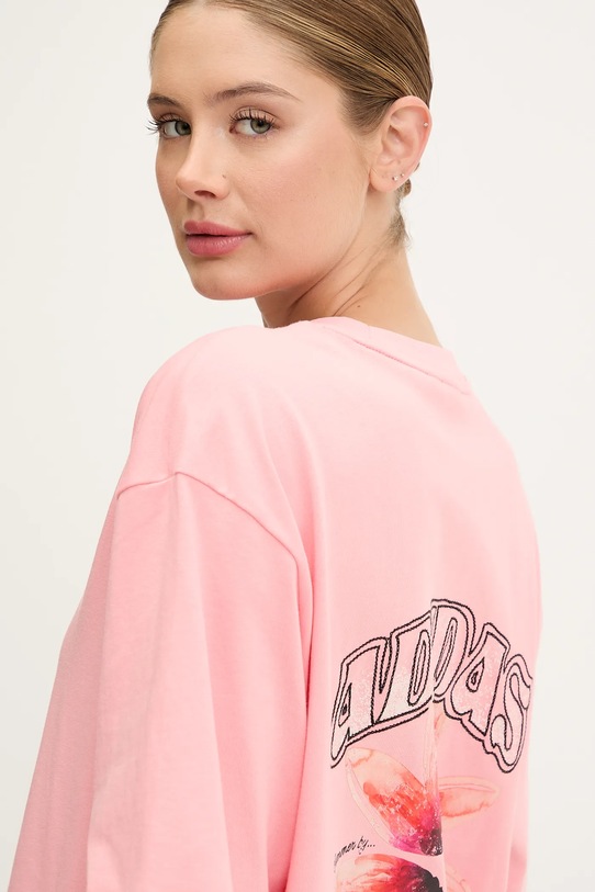 Хлопковая футболка adidas Originals GFX Tee розовый KC0679