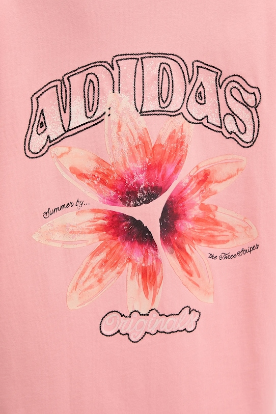 Хлопковая футболка adidas Originals GFX Tee KC0679 розовый