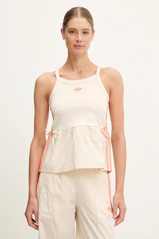 adidas Originals top Top imprimeu bej KC0765