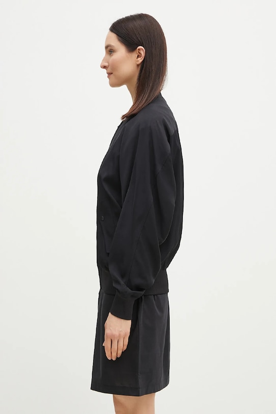 Y-3 bomber jacket Rayon Twill Track Top JD1762 black SS25