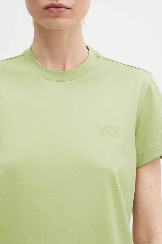 Y-3 tricou Regular SS Tee verde JM7828