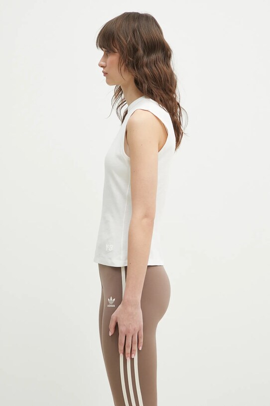 Y-3 top bawełniany Fitted Tank Top JM7856 biały SS25