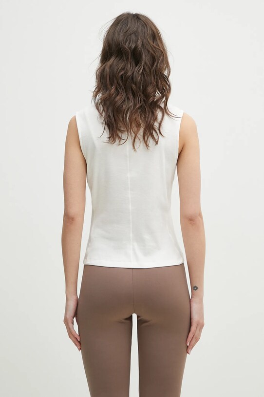 Odzież Y-3 top bawełniany Fitted Tank Top JM7856 biały