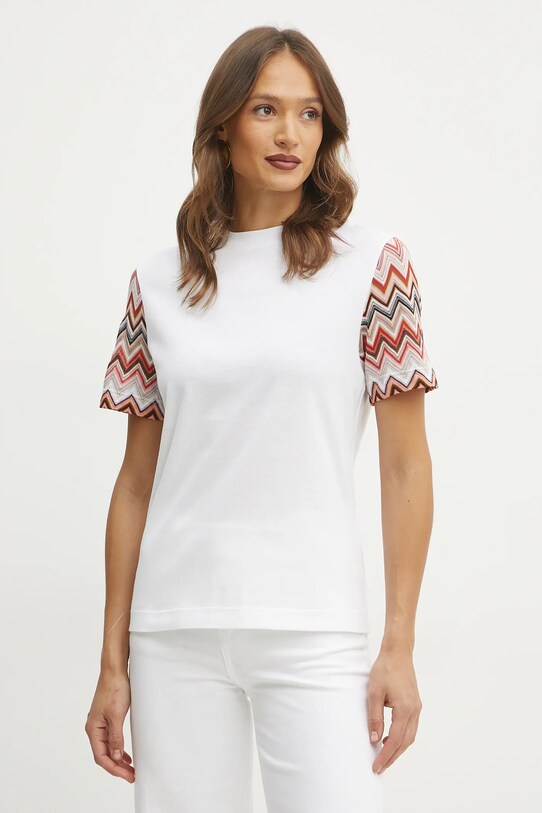 Missoni t-shirt regular biały DS25SL01.BJ00N7