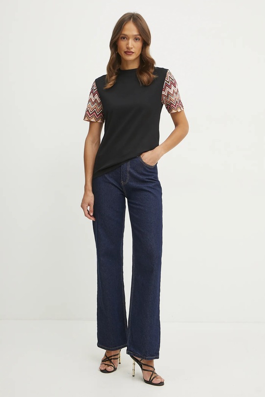 Missoni tricou DS25SL01.BJ00N7 negru SS25