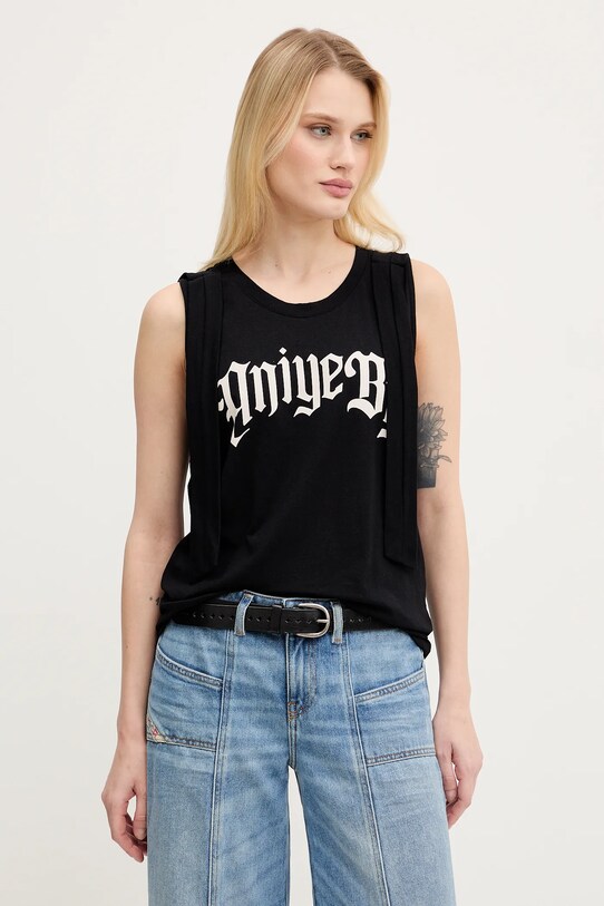 Aniye By top din bumbac print negru 185652