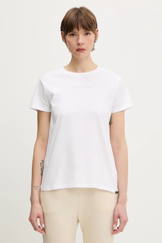 Didriksons t-shirt in cotone INGARÖ sovrastampa bianco 505542