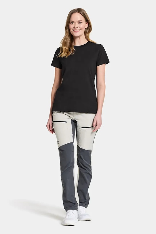 Didriksons t-shirt bawełniany INGARÖ 505082 czarny SS25