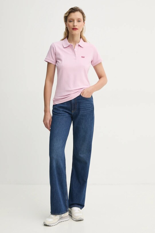 Πόλο Levi's LSE_LEVIS HM POLO 001F2 ροζ SS25