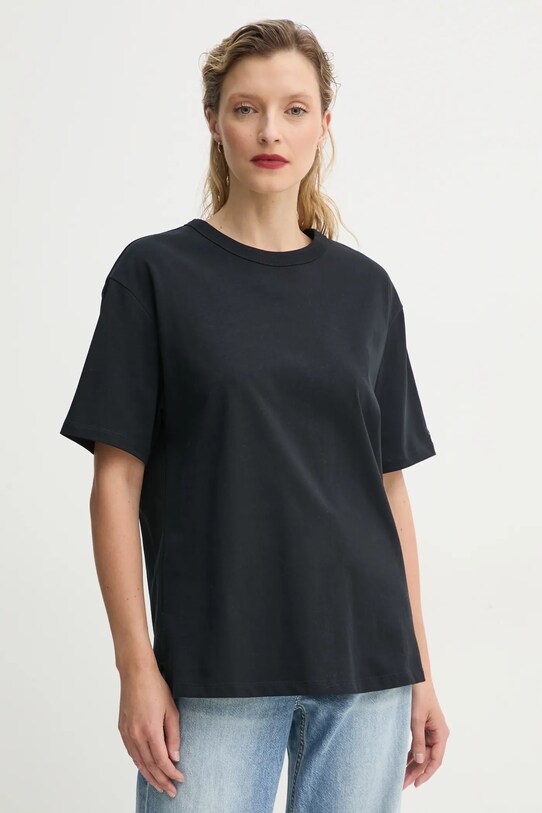 Bavlnené tričko Levi's TABOR TEE relaxed čierna 001HI