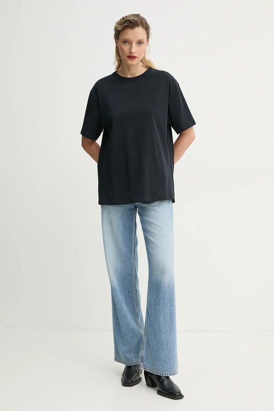 Bavlnené tričko Levi's TABOR TEE 001HI čierna SS25