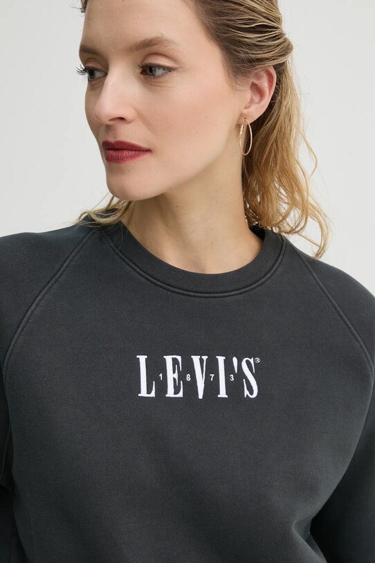 Levi's tricou din bumbac GR DIANA SS SWEATSHIRT gri 001JX