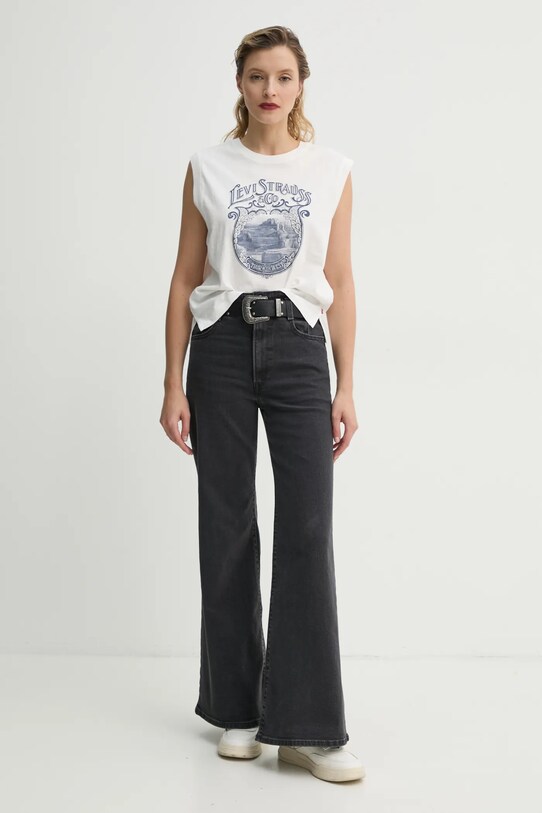 Levi's top bawełniany GR BOXY TANK 001MW biały SS25