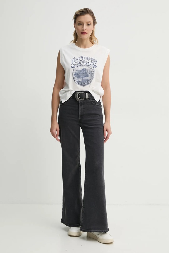 Bavlnený top Levi's GR BOXY TANK 001MW biela SS25