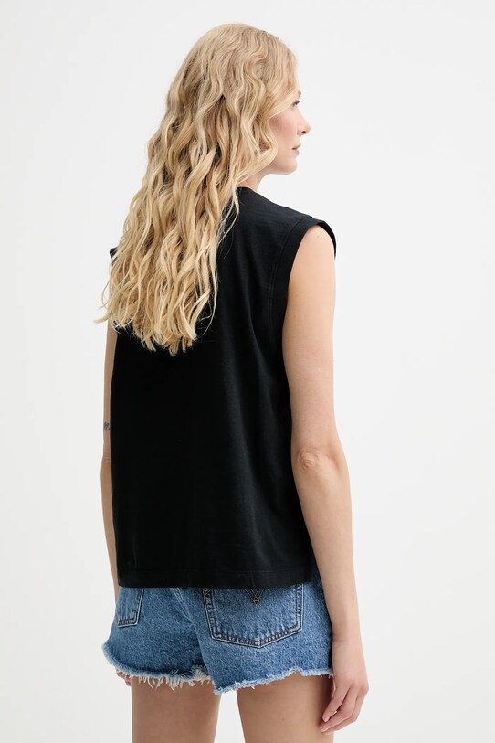 Îmbrăcăminte Levi's top din bumbac GR BOXY TANK 001MW negru