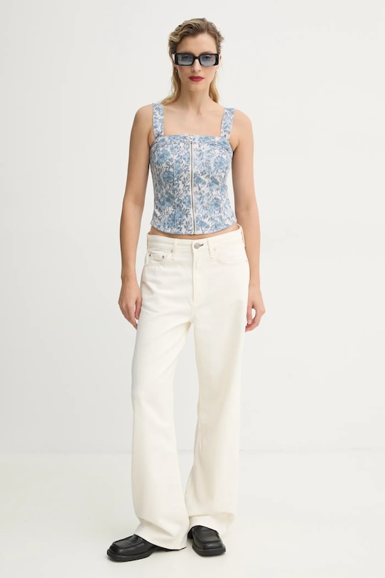 Blúzka Levi's SCULPTED BUSTIER 001W4 modrá SS25