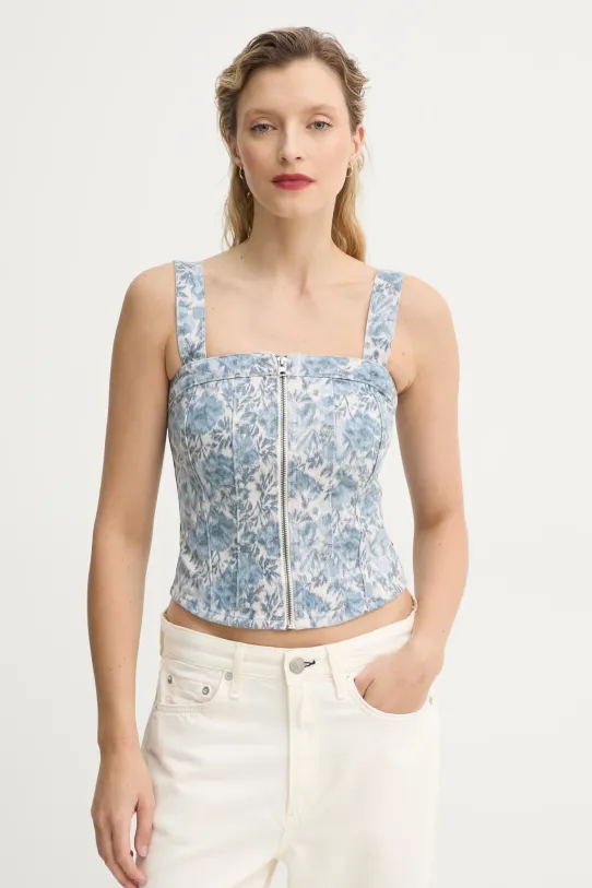 Levi's bluzka SCULPTED BUSTIER niebieski 001W4