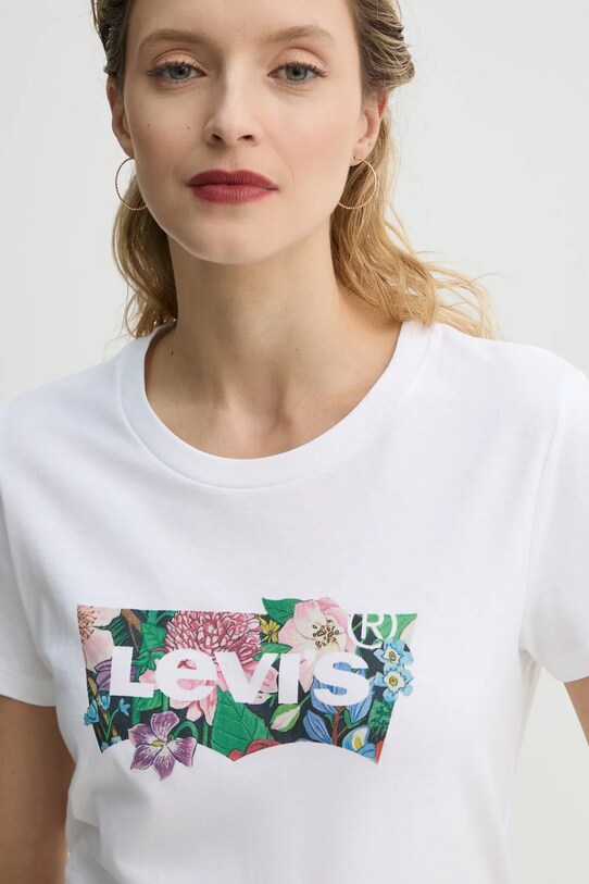Bavlnené tričko Levi's THE PERFECT TEE biela 17369.