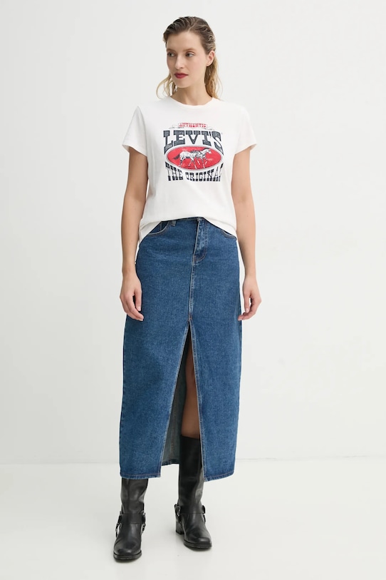 Levi's tricou din bumbac THE PERFECT TEE 17369. bej SS25