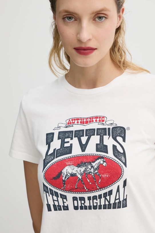 Levi's tricou din bumbac THE PERFECT TEE bej 17369.