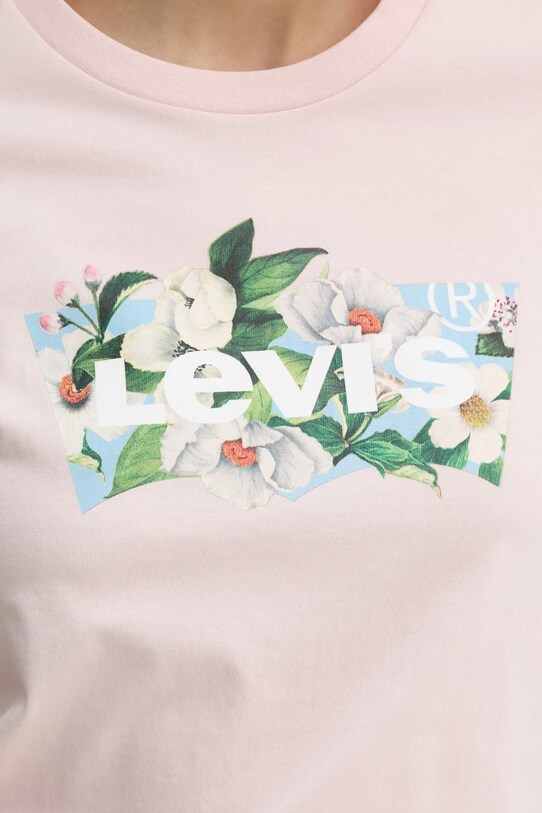 Levi's tricou din bumbac THE PERFECT TEE 17369. roz