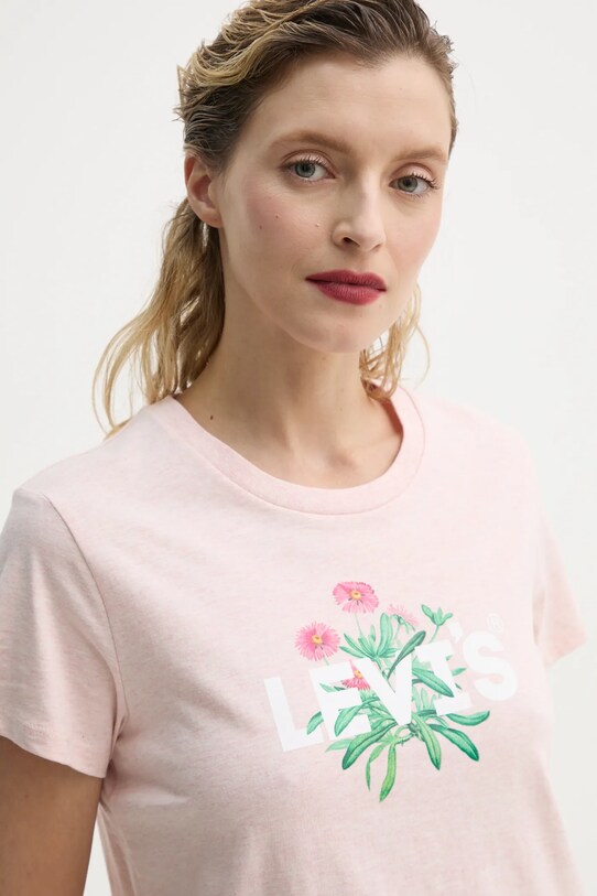 Levi's tricou din bumbac THE PERFECT TEE roz 17369.