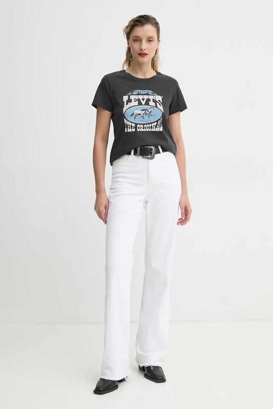 Pamučna majica Levi's THE PERFECT TEE 17369. crna SS25