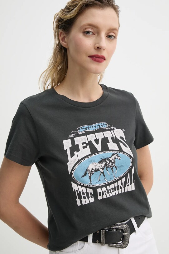 Pamučna majica Levi's THE PERFECT TEE crna 17369.