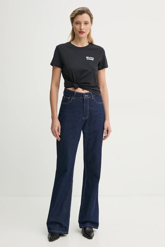 Bavlnené tričko Levi's THE PERFECT TEE 17369. čierna SS25