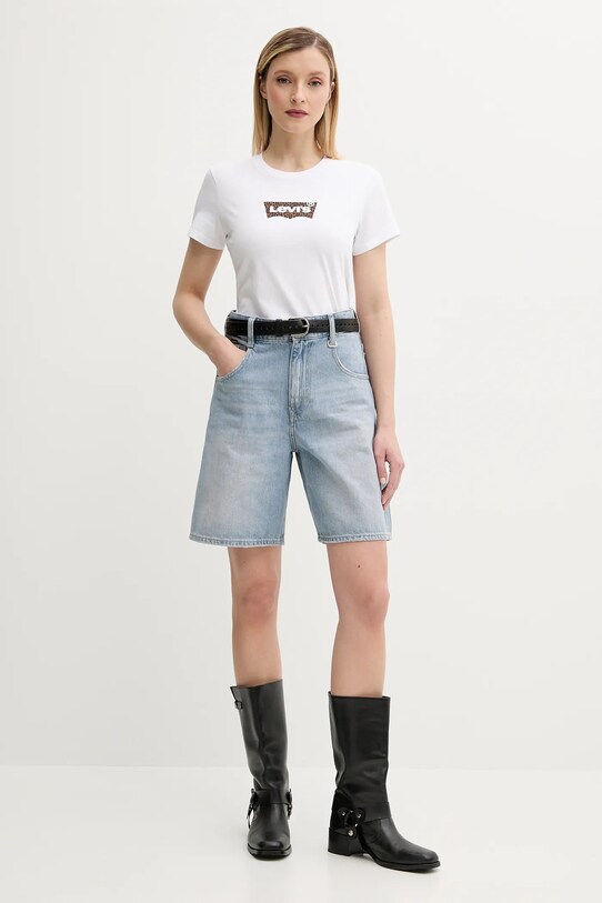Levi's pamut póló LSE THE PERFECT TEE A2086 fehér SS25