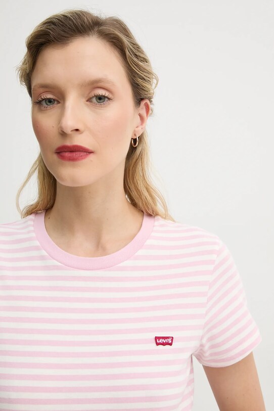 Bavlnené tričko Levi's LSE_PERFECT TEE ružová A3116