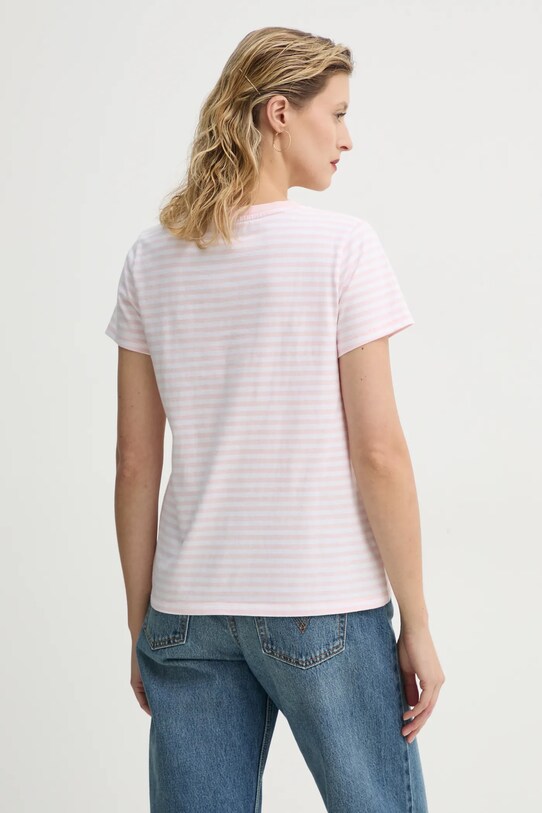 Oblečenie Bavlnené tričko Levi's LSE_PERFECT VNECK A3170 ružová