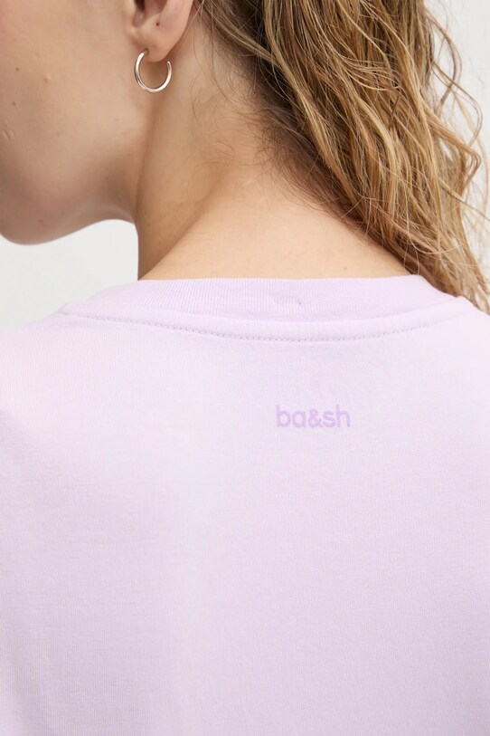 BA&SH tricou din bumbac ROSIE 1E25ROSI violet