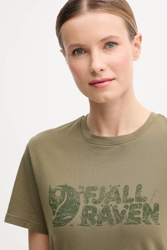 Fjallraven tricou sport Lush verde F14600165