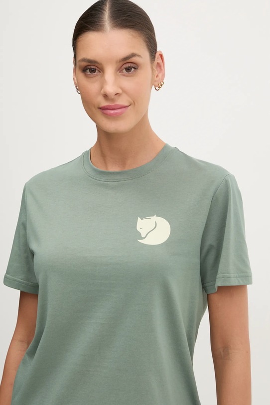 Fjallraven t-shirt sportowy Walk With Nature zielony F14600171