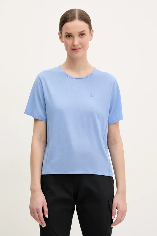 Fjallraven sportos póló Abisko Lite melanzs kék F14600203