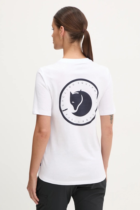Fjallraven t-shirt Hoja sovrastampa bianco F14600204