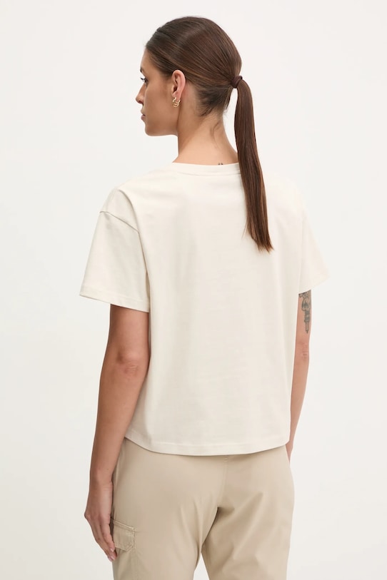 Odzież Fjallraven t-shirt Fjällblomster F14600213 beżowy