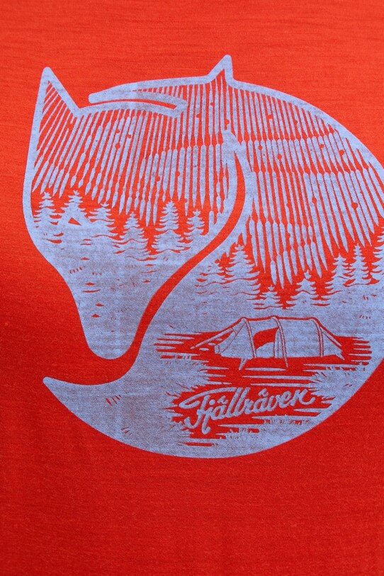 Fjallraven tricou sport Abisko Wool Fox F84118 portocaliu