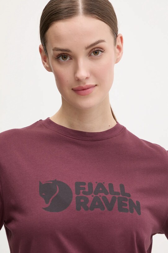 Fjallraven t-shirt sportowy Fjällräven Logo bordowy F87146