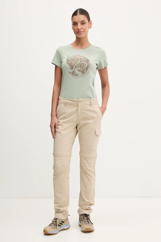 Fjallraven tricou Arctic Fox F89849 verde SS25