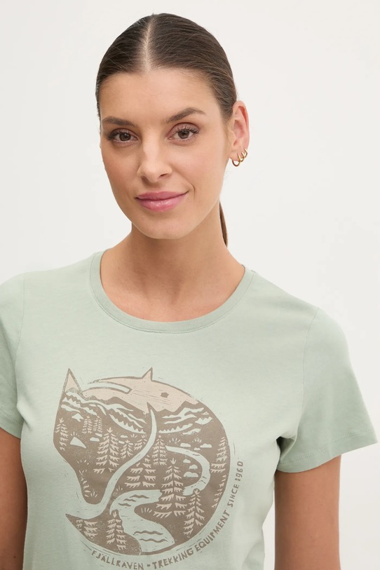 Fjallraven tricou Arctic Fox verde F89849