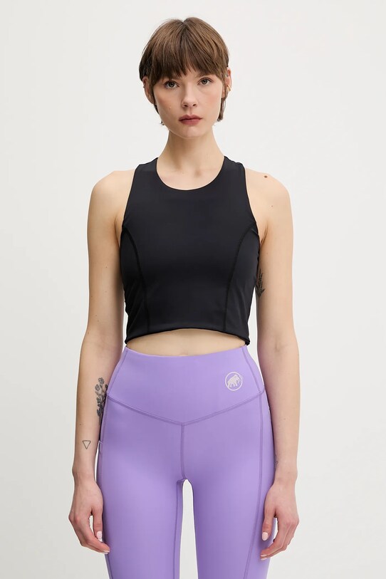 Športový top Mammut Massone slim čierna 1017.06480