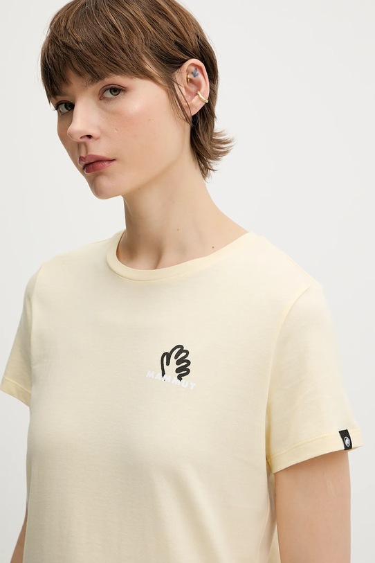 Памучна тениска Mammut Massone бежов 1017.05244