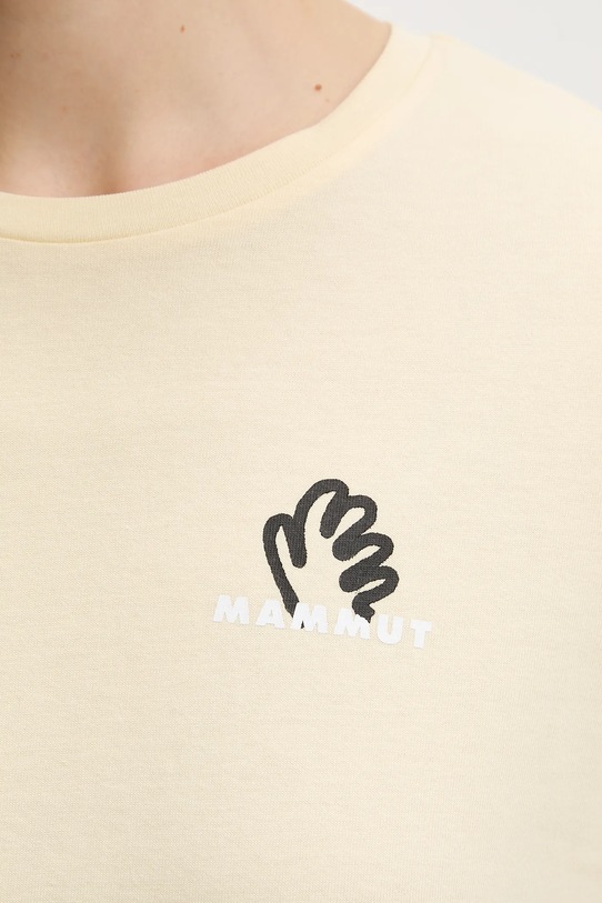 Памучна тениска Mammut Massone 1017.05244 бежов
