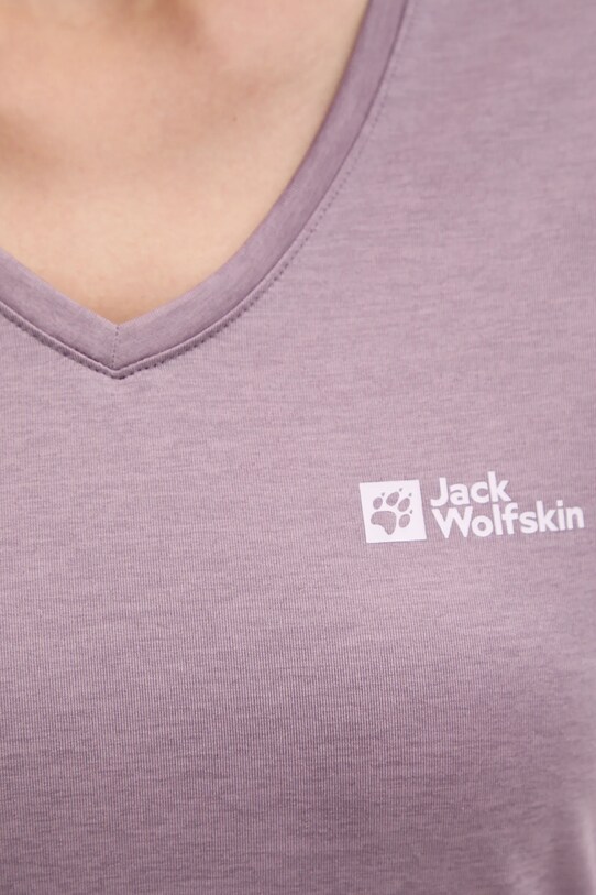 Спортна тениска Jack Wolfskin Crosstrail 1801693 виолетов