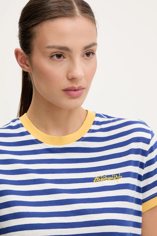 Памучна тениска Napapijri S-Baie бял NP0A4ILBSA91