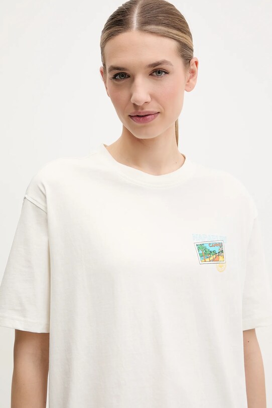 Napapijri tricou din bumbac S-Nice alb NP0A4IG42061