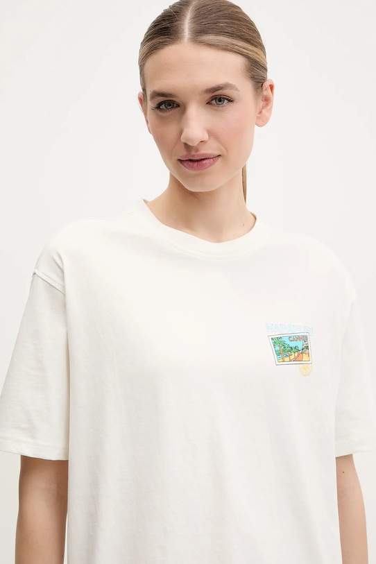 Pamučna majica Napapijri S-Nice bijela NP0A4IG42061